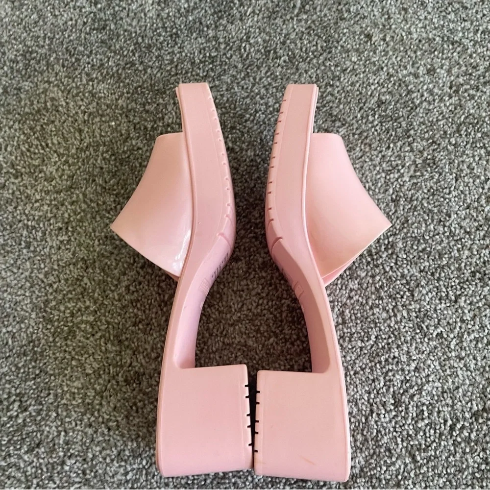 Steve Madden Harlin Sandals Women's Size 10 M Bubble Gum Pink Chunky Mules Y2K